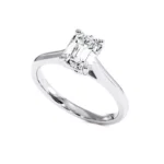 Bague De Fiançailles Diamant Emeraude Promesse