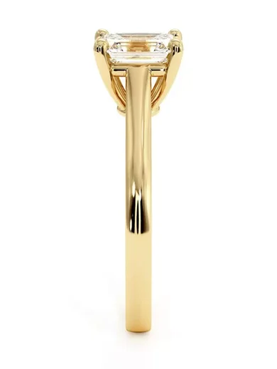 Bague De Fiançailles Diamant Emeraude Promesse - 1 ct